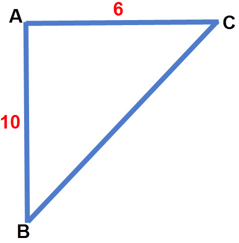 חישוב שטח משולש ישר זווית
